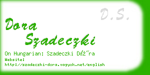 dora szadeczki business card